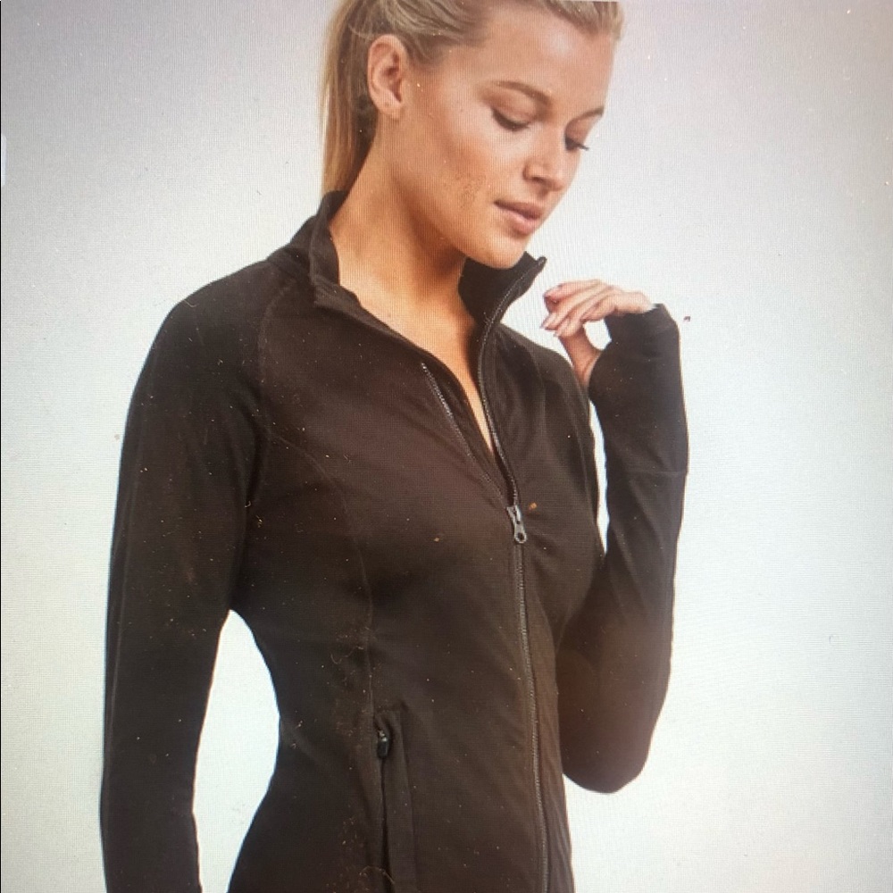 Mono B athleisure zip jacket with mesh arm detail DARK BROWN